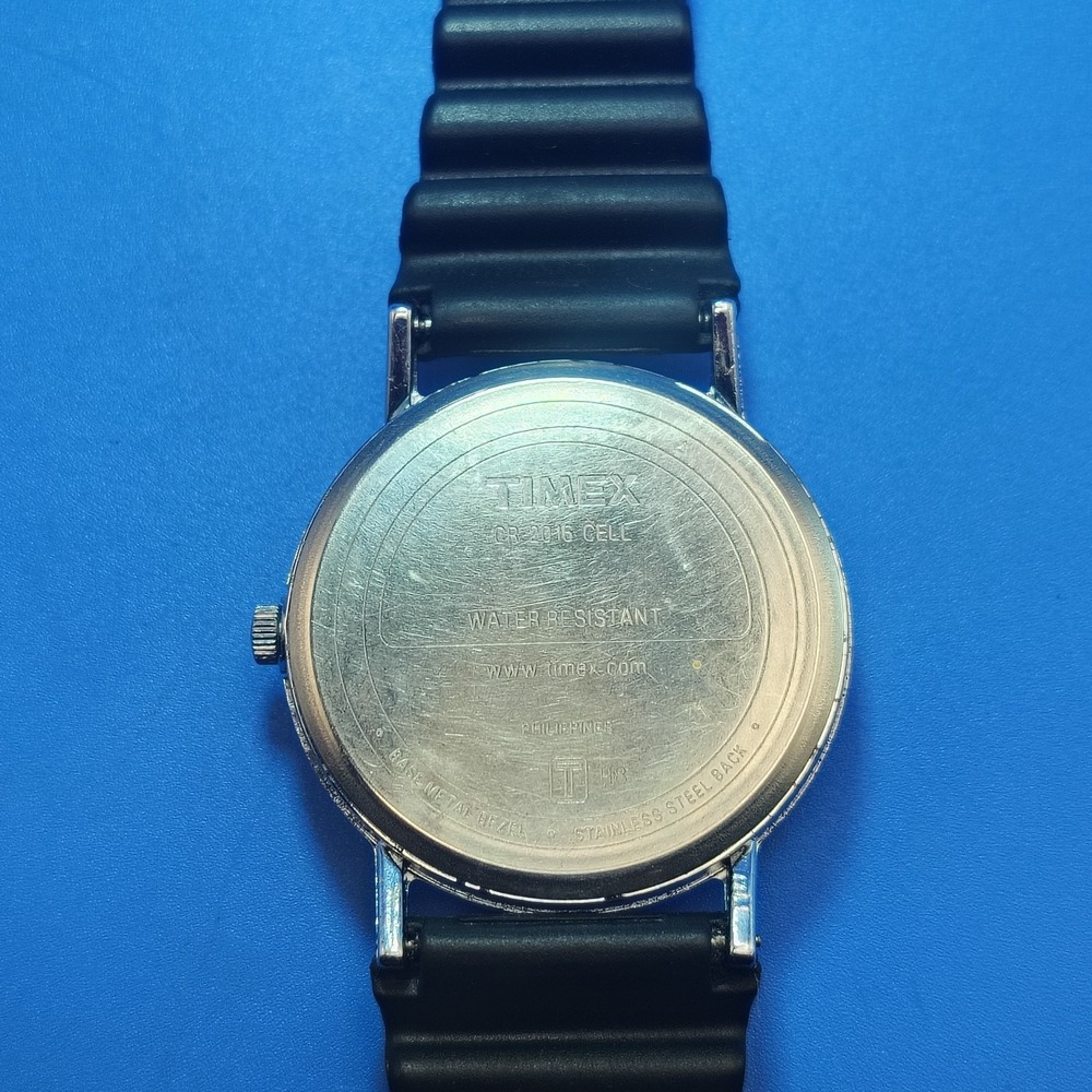 Vintage 2015 Timex Indiglo 34mm Mens Quartz Dress Watch Speidel Strap Restored - Picture 5 of 10